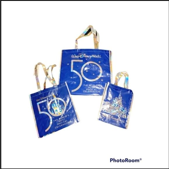Walt Disney World's 50th Celebration Trio Set Reuseable Tote NWT - Picture 2 of 2